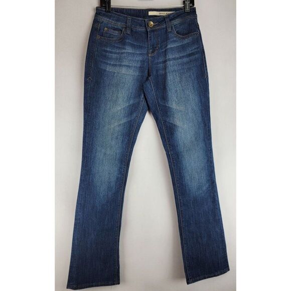 Dkny Denim - DKNY Jeans Womens Size 4 Blue Denim cotton Stretch Straight Leg Jeans